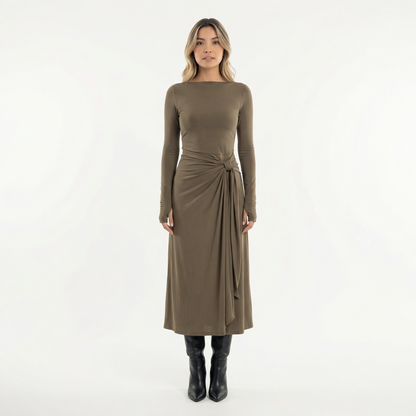 Vestido Maxi Mujer Cruzado Ajustado