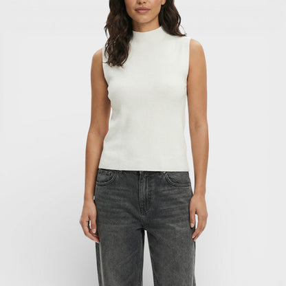 Chaleco Mujer de Punto Cuello Alto