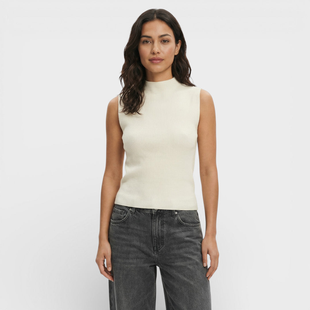Chaleco Mujer de Punto Cuello Alto