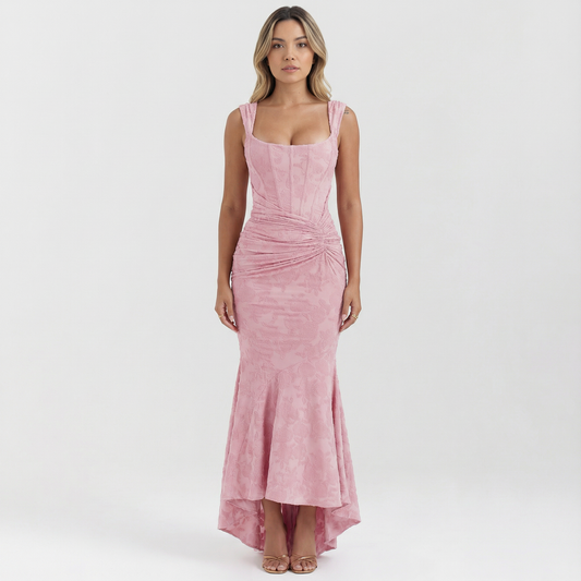 Vestido Largo Mujer Floral Silueta Fluida Sin Mangas - Mavetta