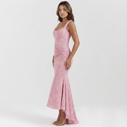 Vestido Largo Mujer Floral Silueta Fluida Sin Mangas