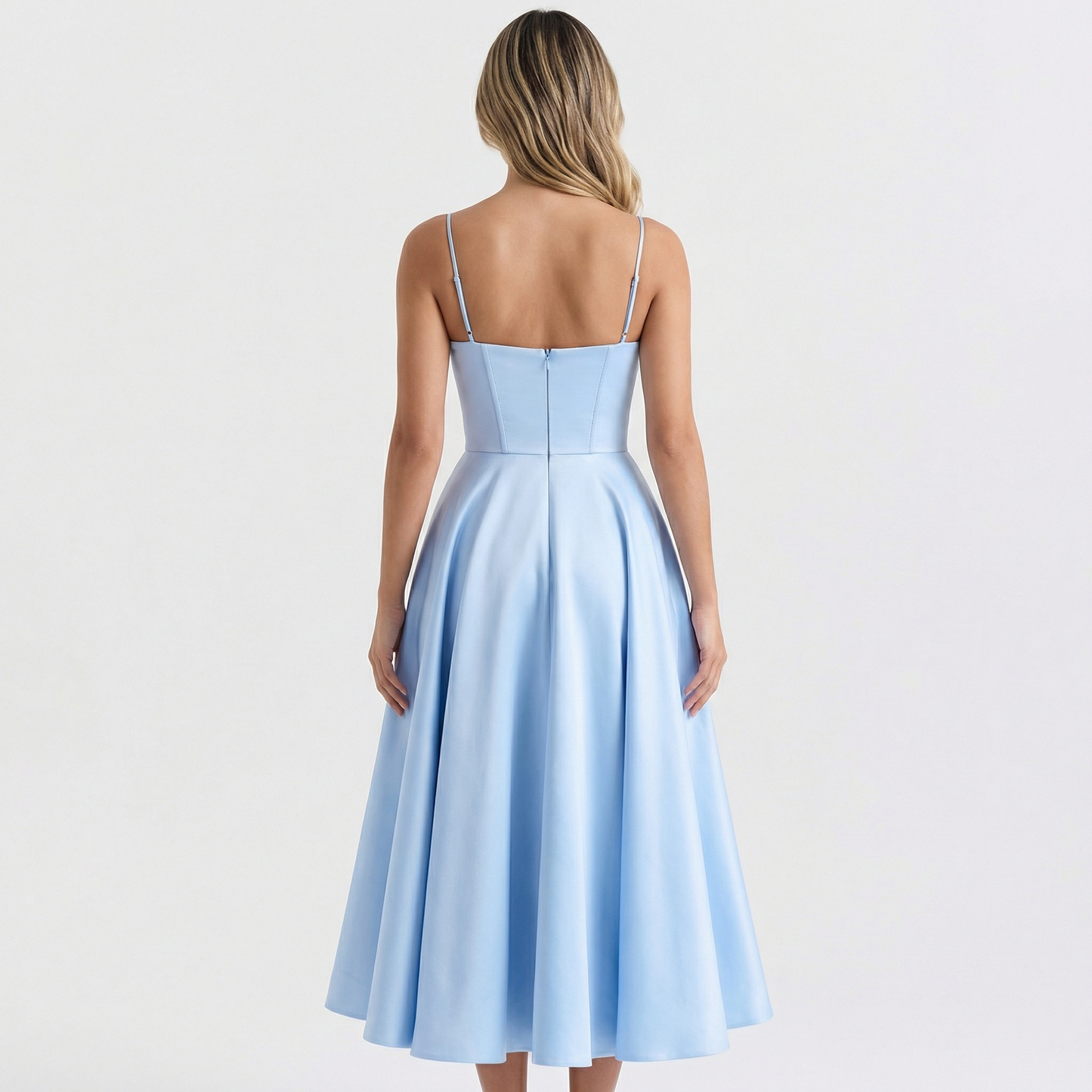Vestido Mujer Corte Entallado Tela Suave