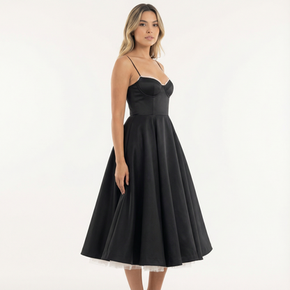 Vestido Mujer Corte Entallado Tela Suave
