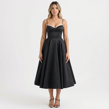 Vestido Mujer Corte Entallado Tela Suave