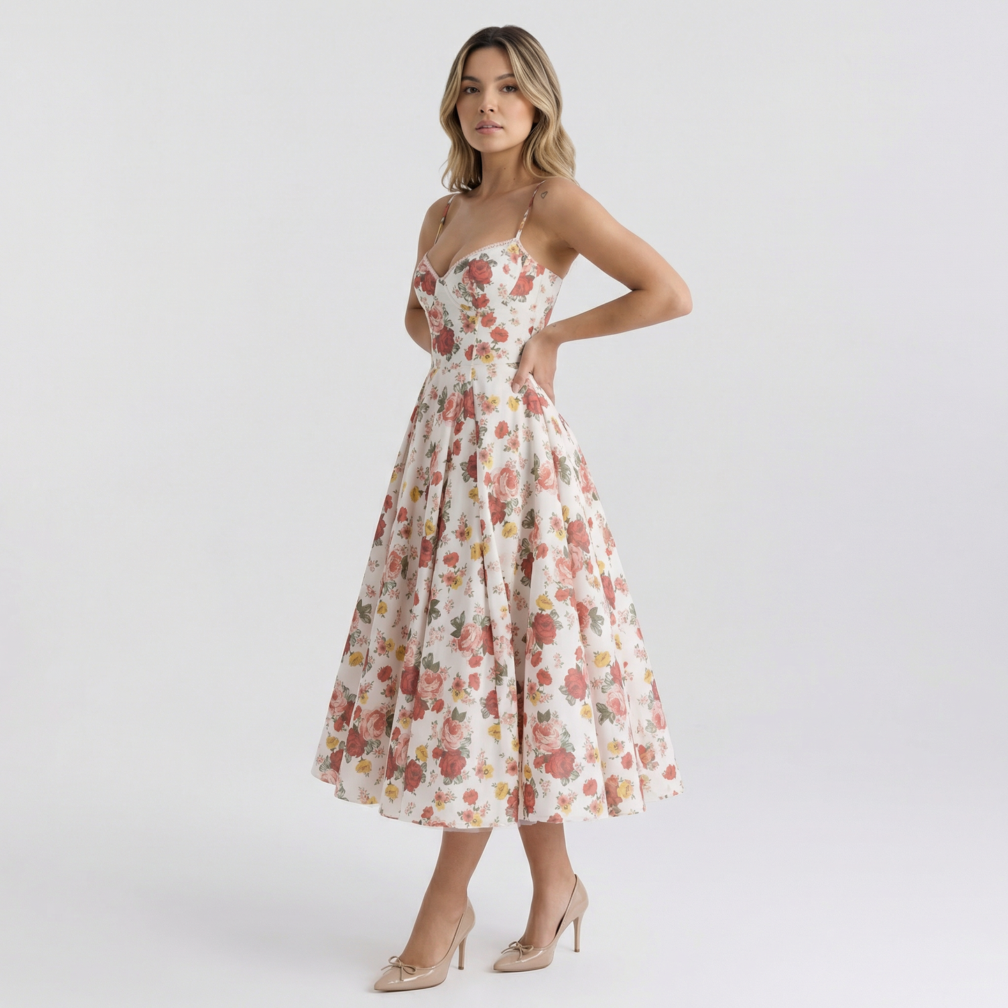 Vestido Mujer Corte Entallado Tela Suave