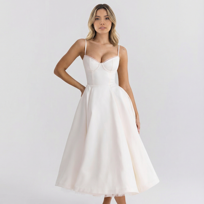 Vestido Mujer Corte Entallado Tela Suave