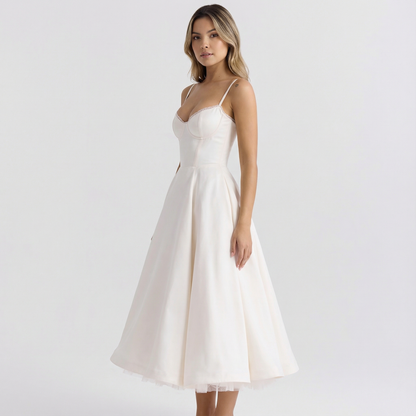Vestido Mujer Corte Entallado Tela Suave
