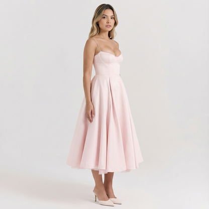 Vestido Mujer Corte Entallado Tela Suave