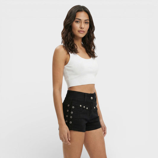 Shorts Mujer Ajustados con Ojales y Cordones - Mavetta