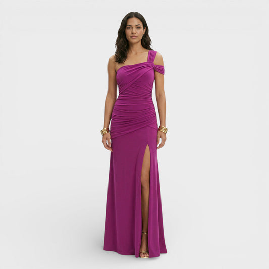 Vestido Largo Mujer Un Hombro Ajustado - Mavetta