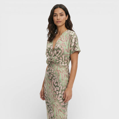 Vestido Largo Mujer Escote en Pico