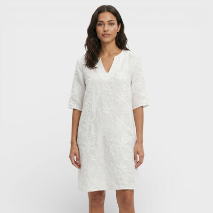 Vestido Midi Mujer Bordado Floral Ajuste Regular - Mavetta