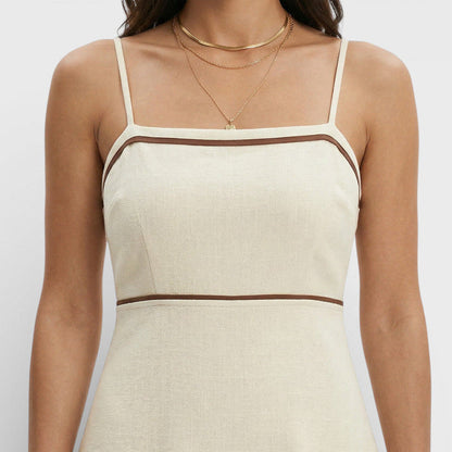 Vestido Mujer Bordado Tirantes Estilo Vacaciones