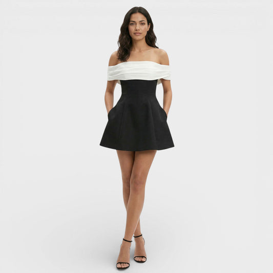 Vestido Mini Mujer Escote Bardot Ajuste Elegante - Mavetta