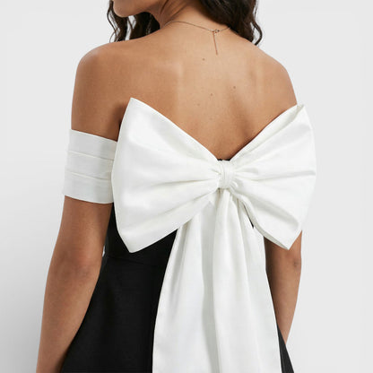 Vestido Mini Mujer Escote Bardot Ajuste Elegante