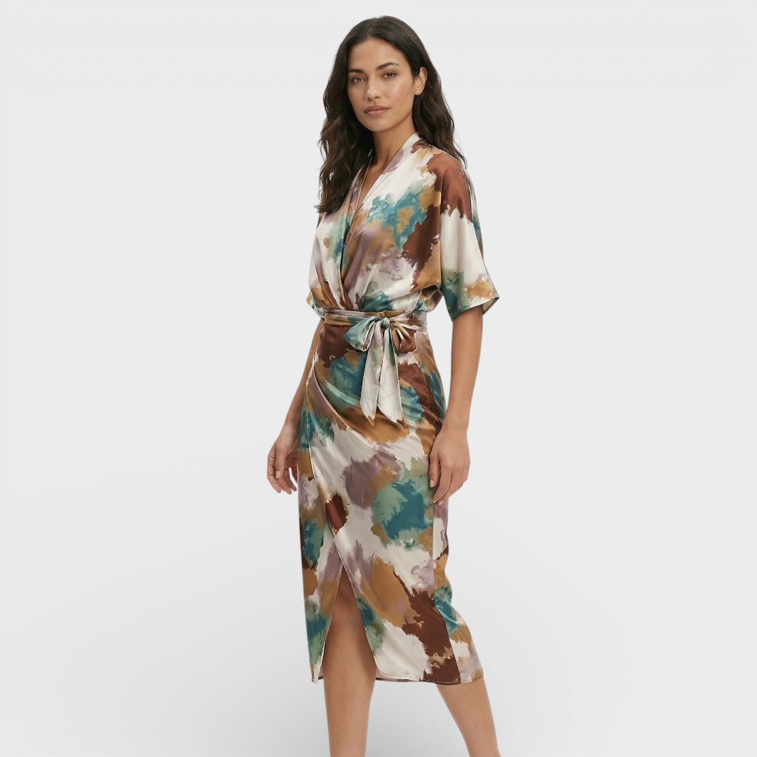Vestido Largo Mujer Escote en V