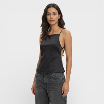 Mujer Espalda Descubierta Ajuste Slim