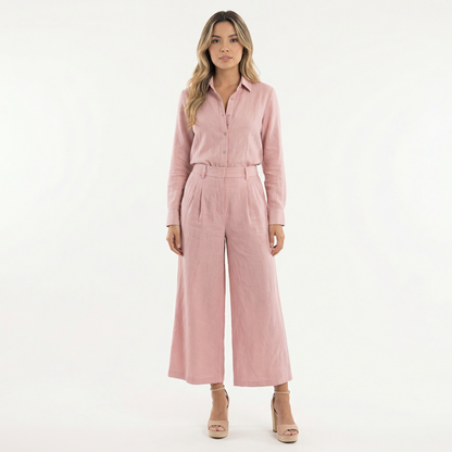 Conjunto Mujer de Lino Pantalón Ancho - Mavetta