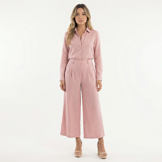 Conjunto Mujer de Lino Pantalón Ancho - Mavetta