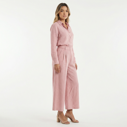 Conjunto Mujer de Lino Pantalón Ancho