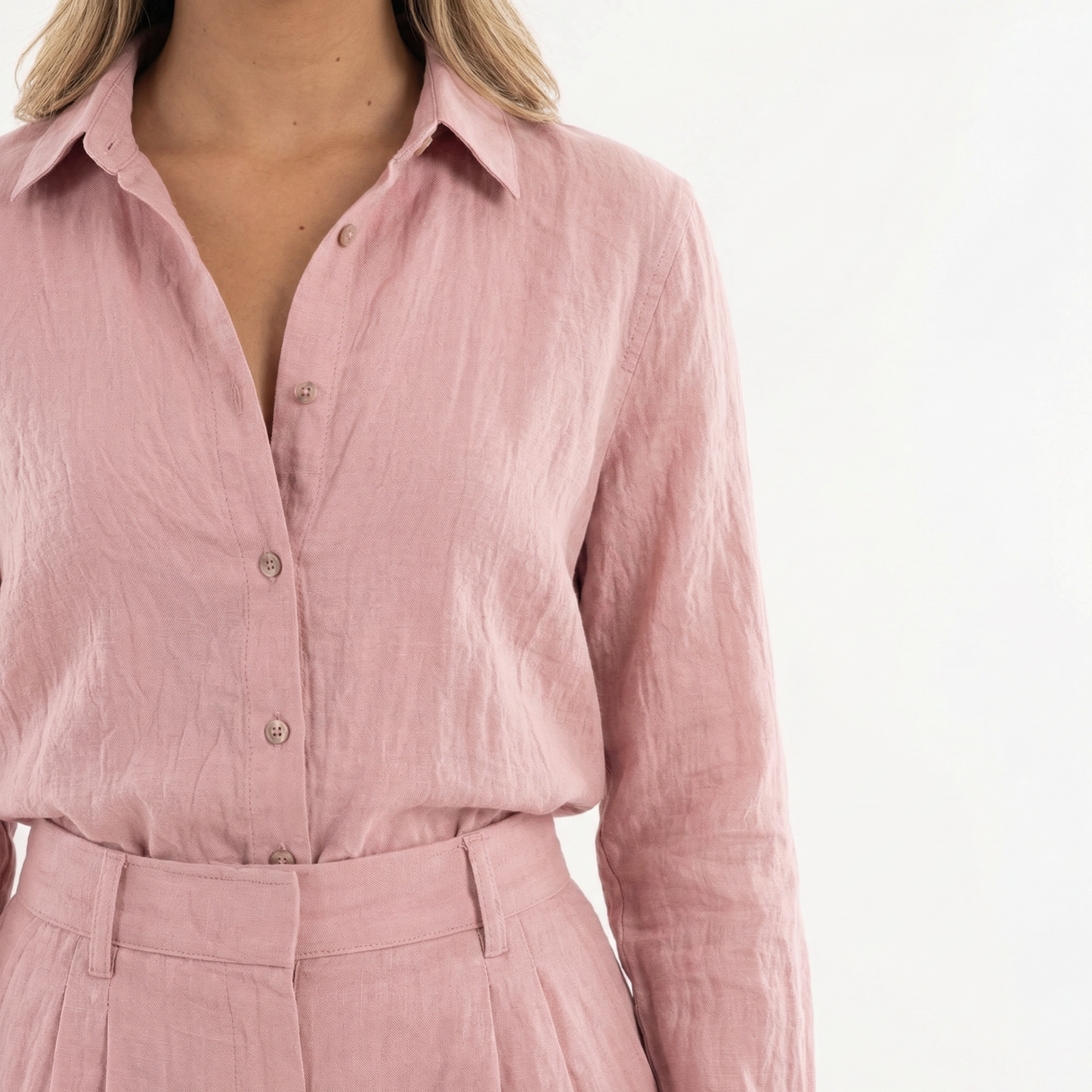Conjunto Mujer de Lino Pantalón Ancho