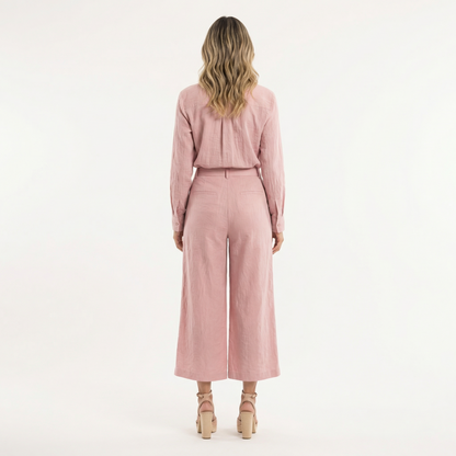 Conjunto Mujer de Lino Pantalón Ancho