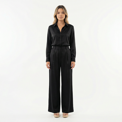 Conjunto Mujer de Lino Pantalón Ancho