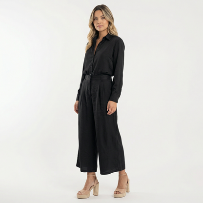 Conjunto Mujer de Lino Pantalón Ancho