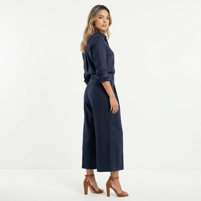 Conjunto Mujer de Lino Pantalón Ancho