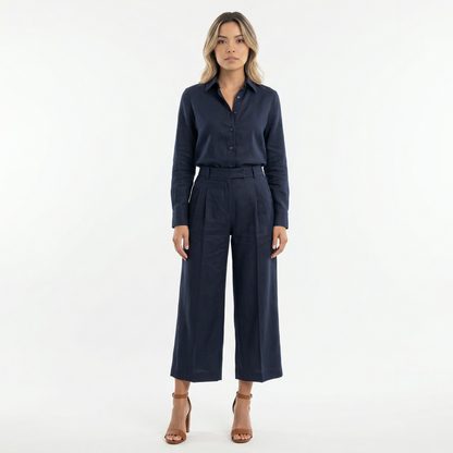 Conjunto Mujer de Lino Pantalón Ancho