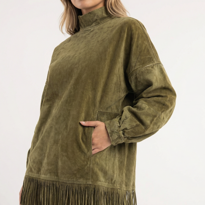 Vestido Corto Mujer de Antelina con Flecos