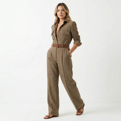 Mono Mujer de Tweed Estampado Cuadros