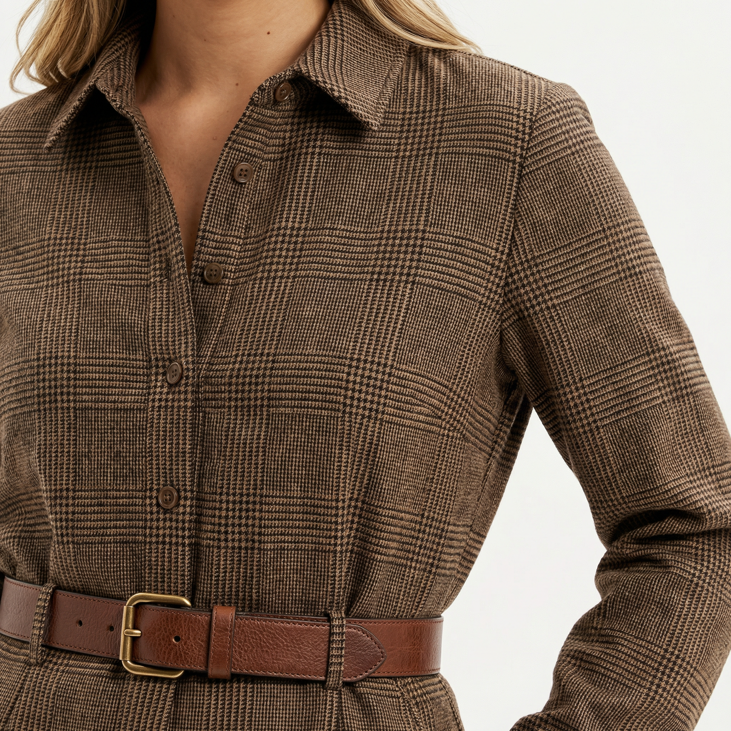 Mono Mujer de Tweed Estampado Cuadros