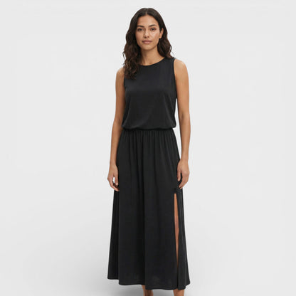 Vestido Largo Mujer Sin Mangas Ajuste Holgado