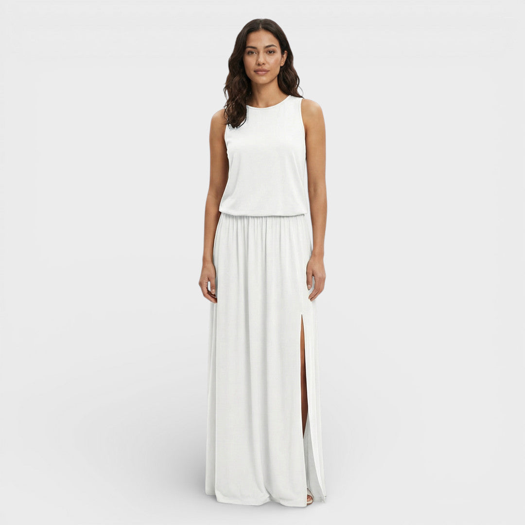 Vestido Largo Mujer Sin Mangas Ajuste Holgado