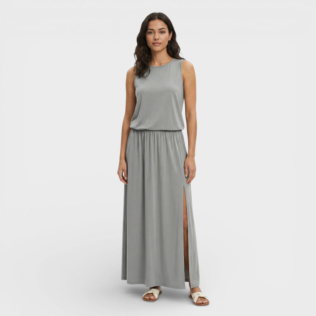 Vestido Largo Mujer Sin Mangas Ajuste Holgado