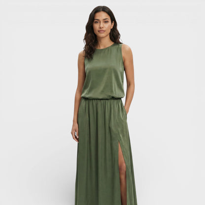 Vestido Largo Mujer Sin Mangas Ajuste Holgado