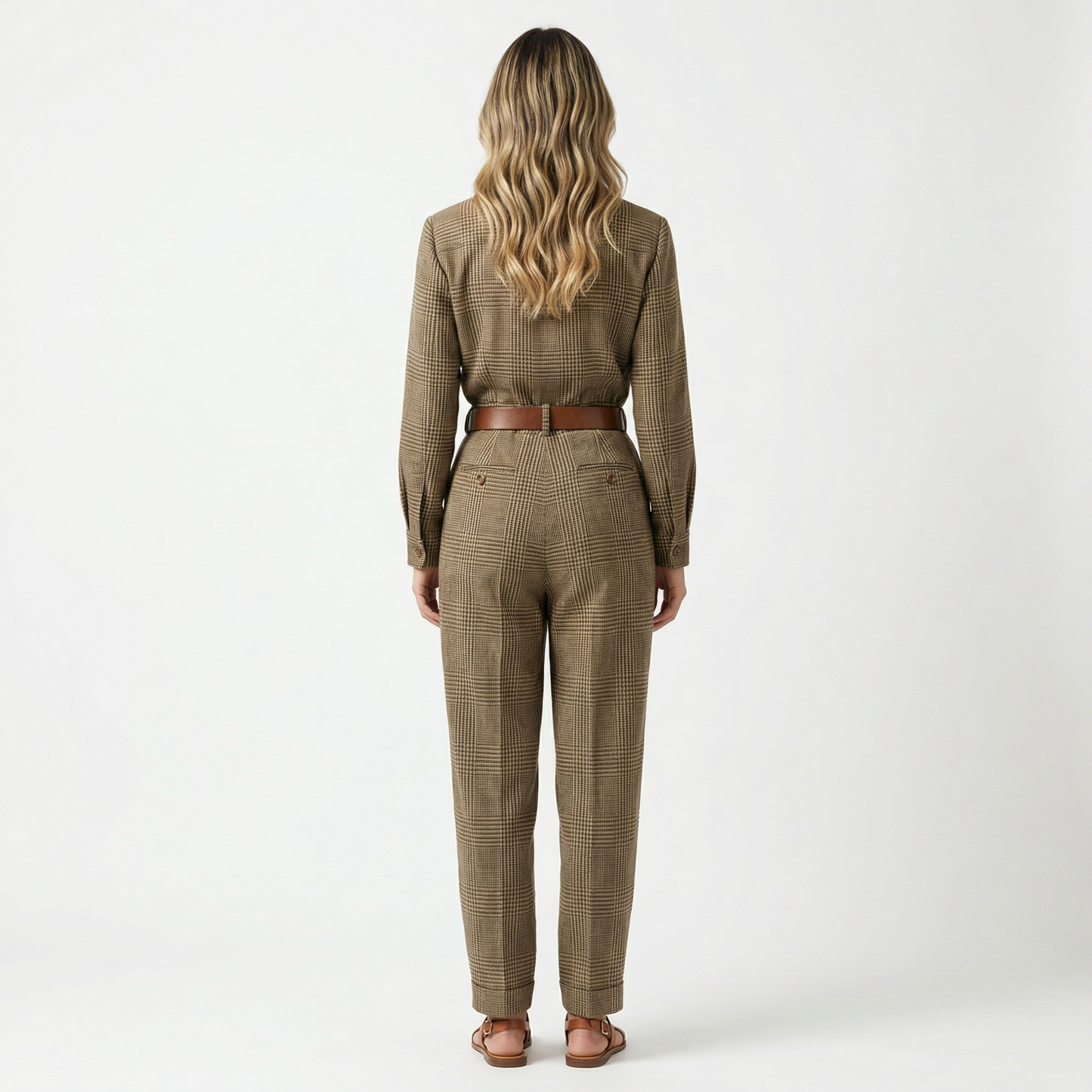 Mono Mujer de Tweed Estampado Cuadros