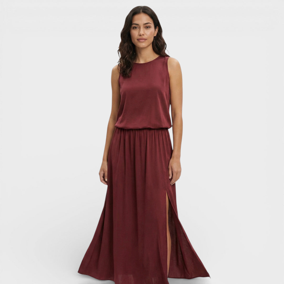 Vestido Largo Mujer Sin Mangas Ajuste Holgado