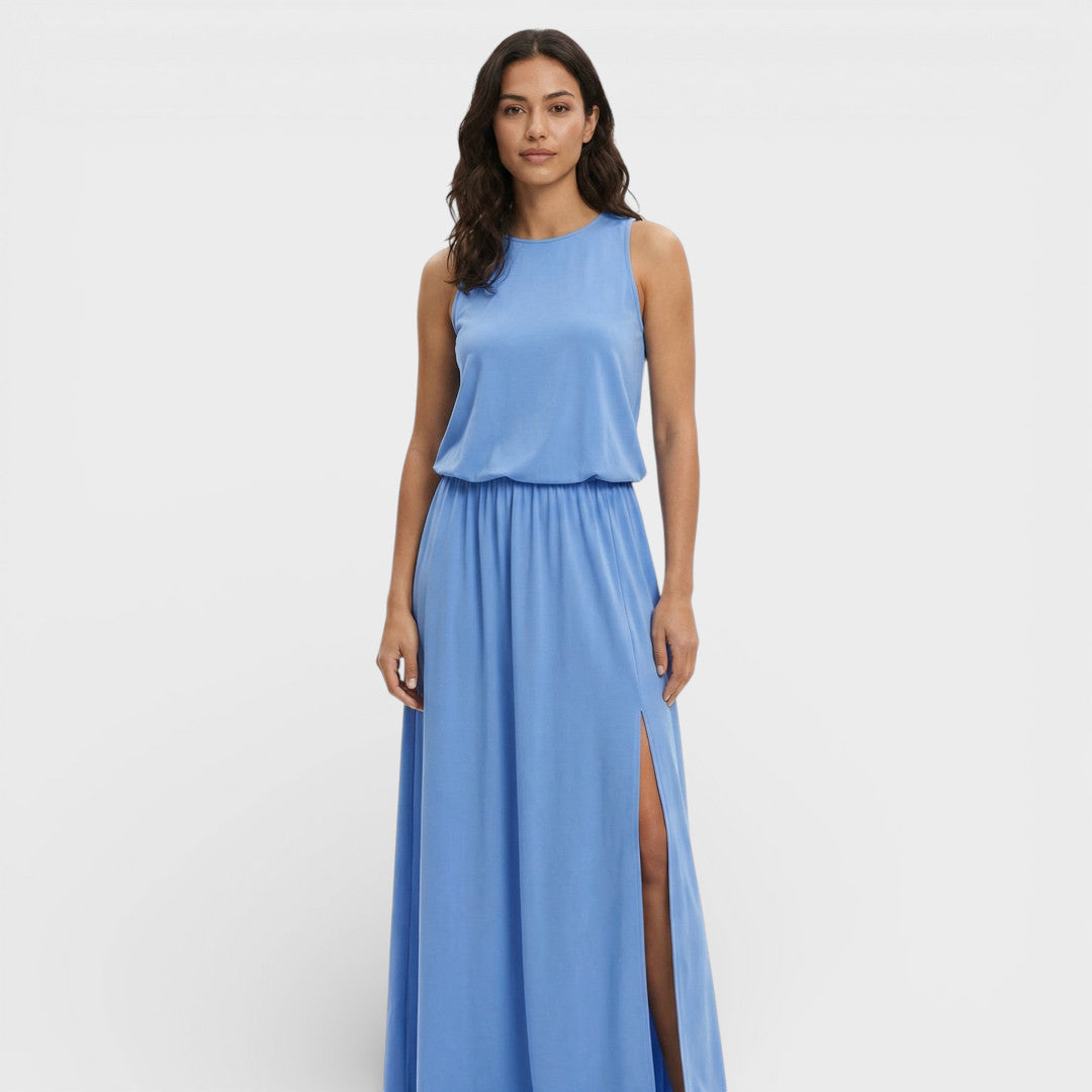 Vestido Largo Mujer Sin Mangas Ajuste Holgado