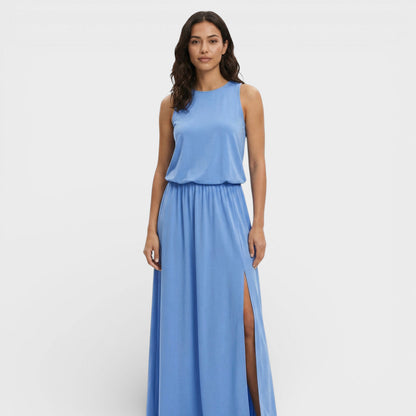 Vestido Largo Mujer Sin Mangas Ajuste Holgado