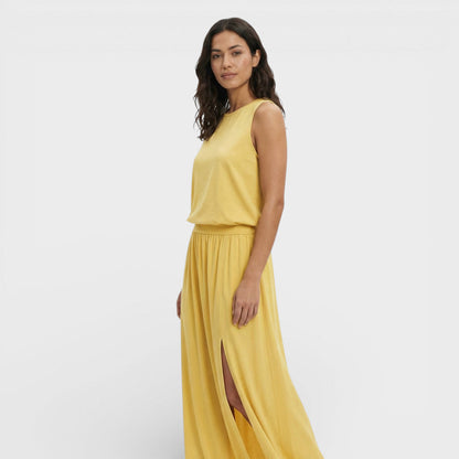 Vestido Largo Mujer Sin Mangas Ajuste Holgado
