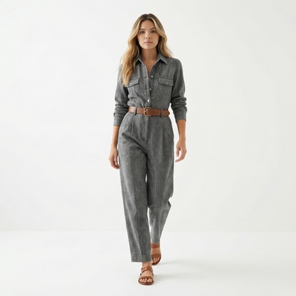 Mono Mujer de Tweed Estampado Cuadros