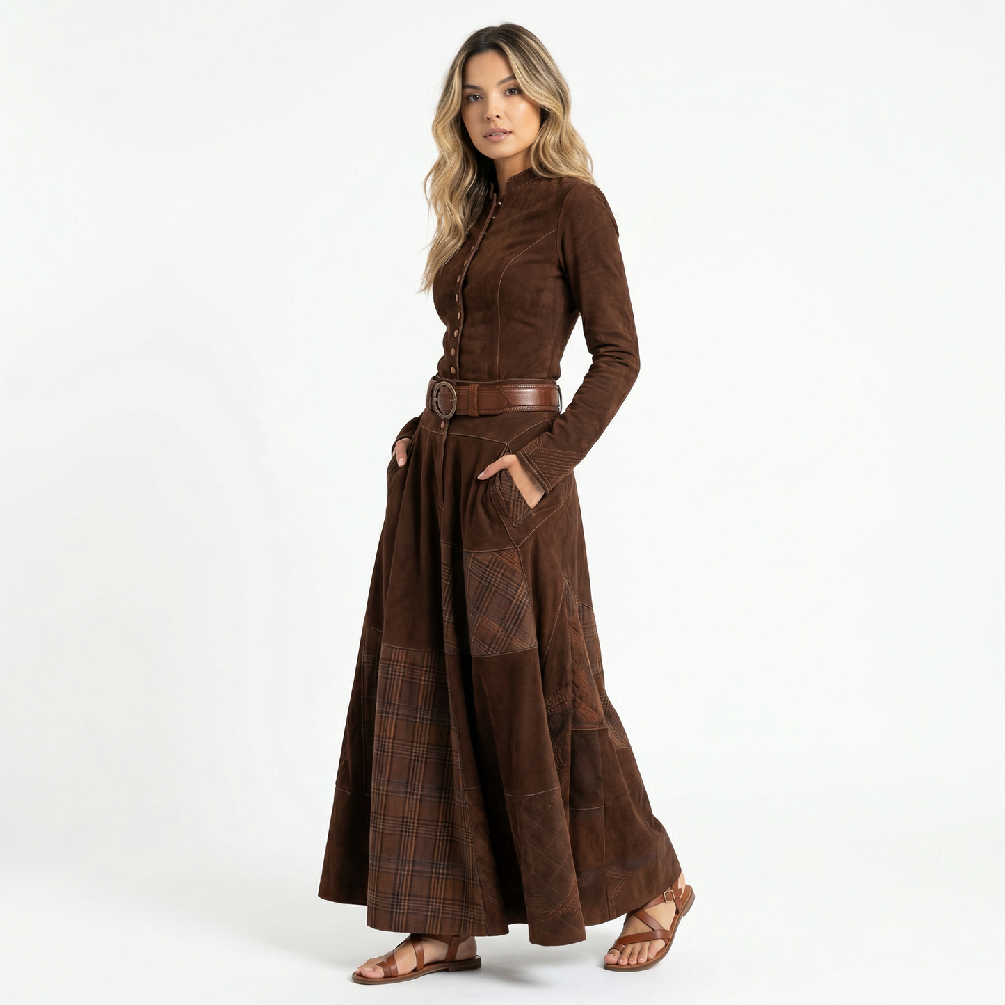 Vestido Largo Mujer Antelina Estilo Vintage