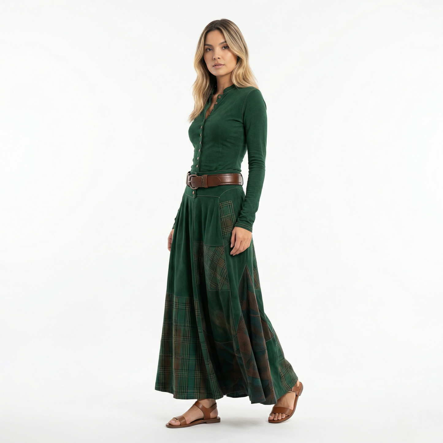 Vestido Largo Mujer Antelina Estilo Vintage
