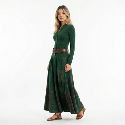 Vestido Largo Mujer Antelina Estilo Vintage
