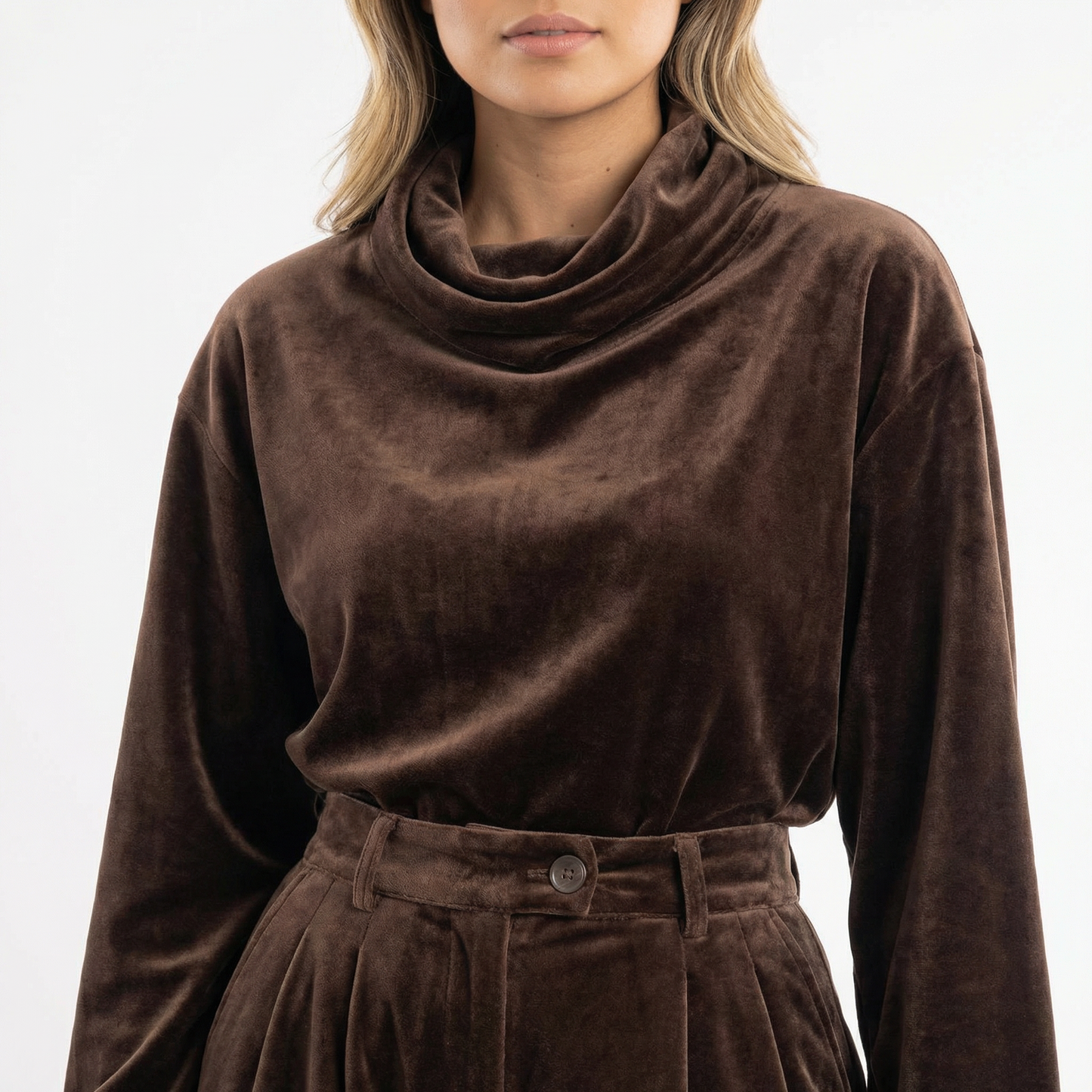 Conjunto Mujer de Terciopelo Estilo Vintage