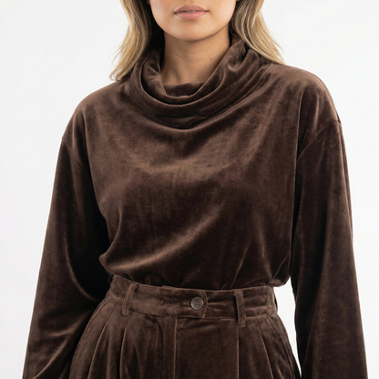 Conjunto Mujer de Terciopelo Estilo Vintage