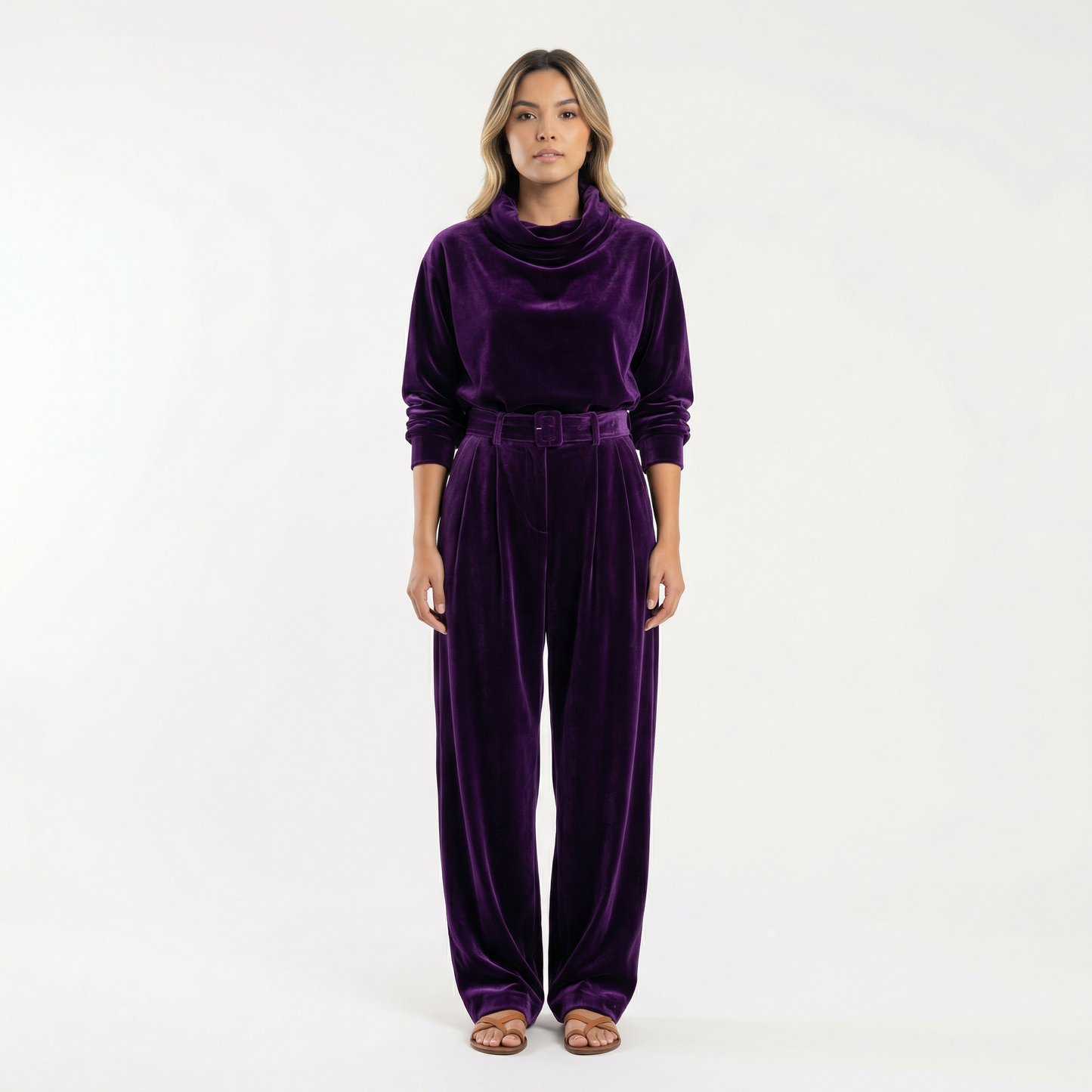 Conjunto Mujer de Terciopelo Estilo Vintage