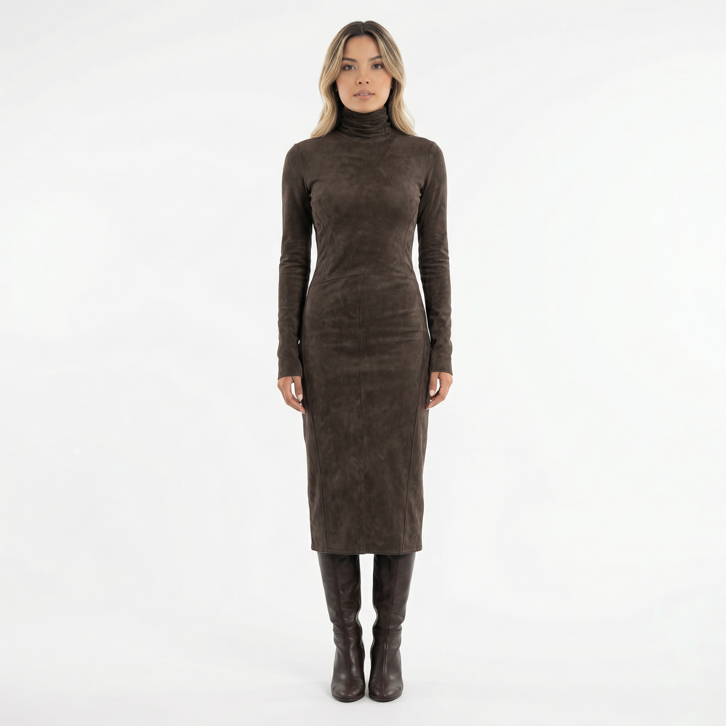 Vestido Midi Mujer de Antelina Cuello Alto - Mavetta